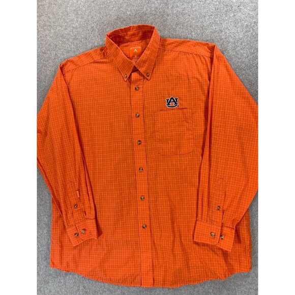 Auburn Tigers Antigua Checked Long Sleeve Button Down Campus Shirt (Men's XL) - Picture 1 of 12